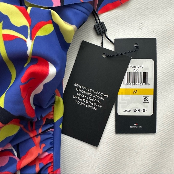 Tommy Hilfiger Vibrant Off-Shoulder Ruffle Tankini Size M - Picture 9 of 13